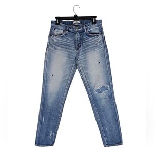 Moussy Vintage High Rise‎ Skinny Ankle Distressed Y2K Blue Jeans 27 Preowned